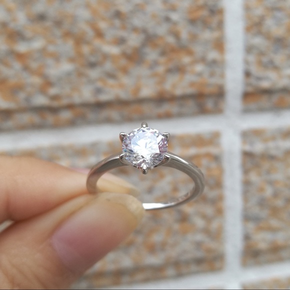 2ct Lab Simulated Diamond Ring Set - Picture 4 of 10